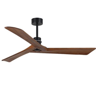 China Without Light Wood Slats 60 Inch Simplicity Ceiling Fan Without Light Source for sale