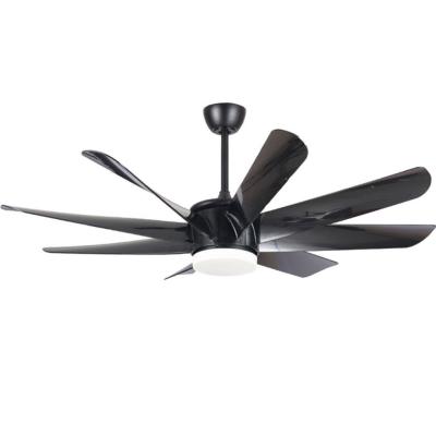 China Industrial High Quality Decorative Remote Control Black LED Ceiling Fan With Light for sale