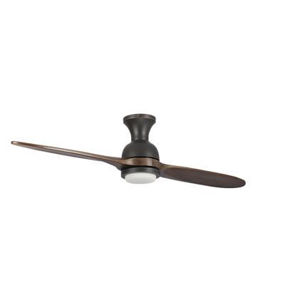 China Simple/Modern 52 Inch Blades Wooden Trendy Fan Decorative Led Ceiling Fan Decorative Remote Control Wooden Light for sale