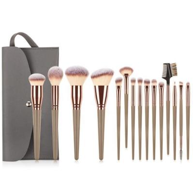 China Long Lasting Goods 7/10/15 PCS Professional Makeup Brush Set Champagne Gold Base Eyelash Eyebrow Private Label Makeup Brushes for sale