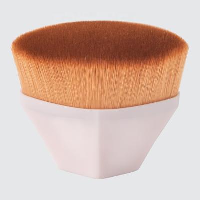 China Portable Flat Brush Kabuki Logo Flat Brush BB Flat Brush Foundation Flat Brush Cream Single Brush Flat Blending Brush With PVC Box for sale