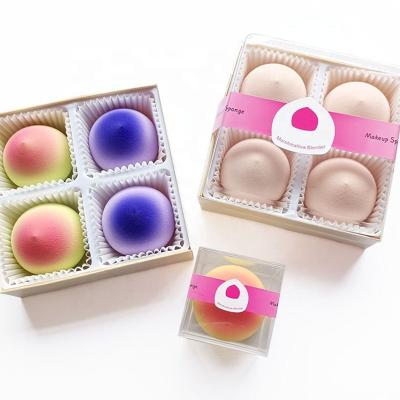 China Wholesale Face Beauty Makeup Peach Powder Blast Peach Beauty Makeup Eggs Super Soft Sponge Set With Animal Peach Peach Sponge Makeup Storage box familiar for sale