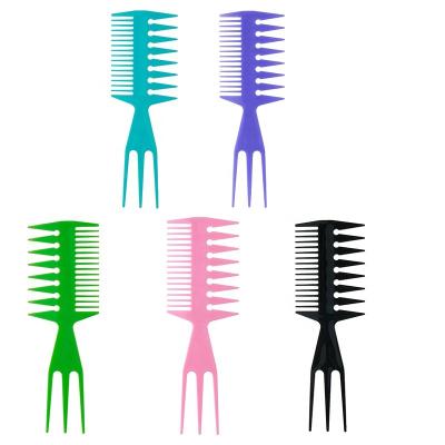 China For Oil Home Multi Head Hairdressing Comb Hot Sale Double Side Fork Hair Dye Comb Wide Tooth Barber Hair Combs for sale