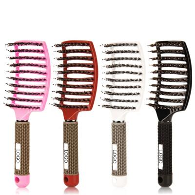 China Hot Selling Salon Hair Scalp Massager Comb Waterproof Nylon Bristle Hair Brush Curly Detangling Hair Brush For Women Hair Styling Tools for sale