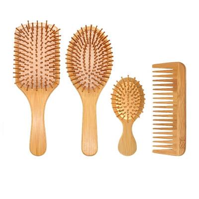 China Wholesale Waterproof Bamboo Wooden Hair Brush Custom Logo Eco Friendly Massage Natural Logo Wood Hair Brush Paddle for sale