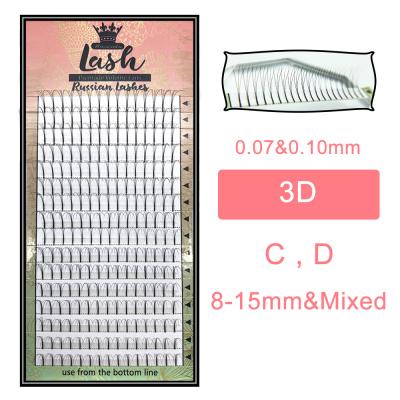 China Wholesale Natural 3D 4D 5D 6D 0.07 And 0.1 Long Premade Volume Fans Eyelash Extensions for sale