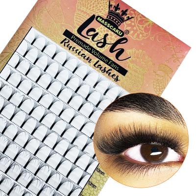 China Long Natural 0.07mm Pre Made 4d Pre Volume Lash Fans Eyelash Extension for sale