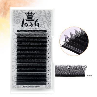 China Hot Selling Synthetic Long Type Natural New Style Lash Extension y of MASSCAKU Y 