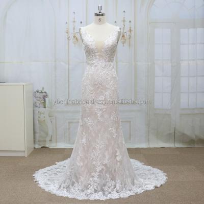 China Supplier Sexy Soft French Lace Wedding Dress Lace Mermaid Anti-Static for sale