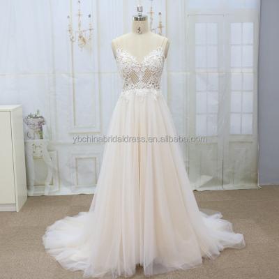 China Sexy Anti-Static Bodice Lace With Beads Crystal Wedding Dresses Wholesale for sale