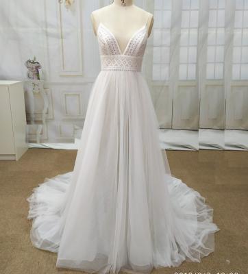 China Anti-Static Sexy Bodice With Beautiful Soft Tulle Backless Wedding Dress 2022 for sale