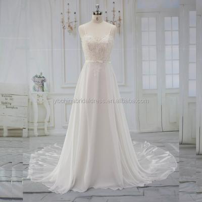 China Anti-Static Ready stock dress for sale with lace applique chiffon latest bridal wedding gowns for sale