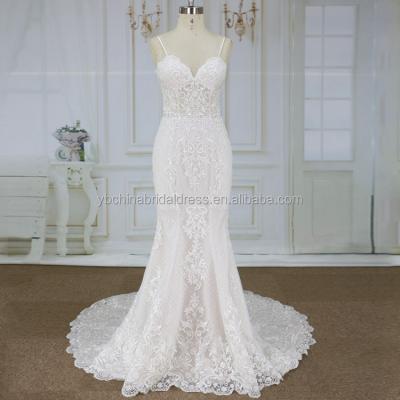 China 2019 Beautiful Flower Lace Anti-static Romantic Wedding Dress Designer New Style for sale