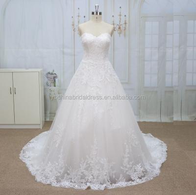 China New Anti-static French Lace Pattern With Ball Gown Wedding Dress China 2021 for sale