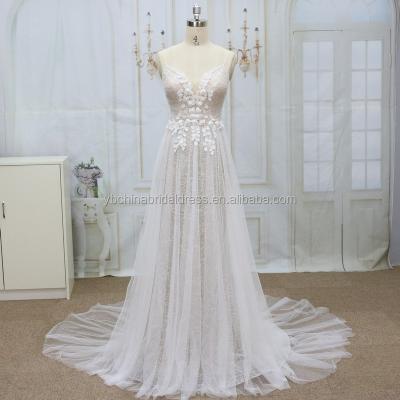 China Anti-Static Beads Flower With Lace Import Tulle Wedding Dresses 2022 Supplier for sale