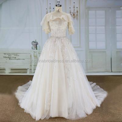 China 2019 beautiful anti-static styles with lace beading wedding dress for sale