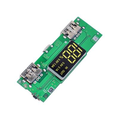 China USB 5V 2.4A Micro Dual Lithium Battery Charger and Circuit Protector/Type-C Mobile USB LED Power Bank 18650 Module Lithium Battery Charger Board Charging Circuit Protection for sale