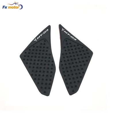 China Universal Black Stainless Steel Fuel Tank Sticker Diesel Oil Tank Pad For YAMAHA MT03 FZ03 MT-03 2015-2016 for sale