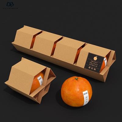 China Recyclable Personalized Custom Unique Packaging Orange Fruit Box Packaging for sale