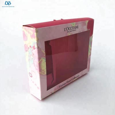 China Recyclable Custom Luxury Shampoo Bath Products Gift Box With Window for sale