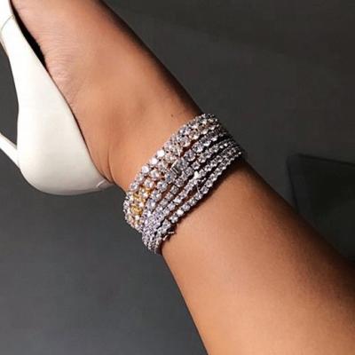 China Hiphop 4mm Hip Hop Wholesale Layered Diamond Chain Tennis Anklet For Women for sale