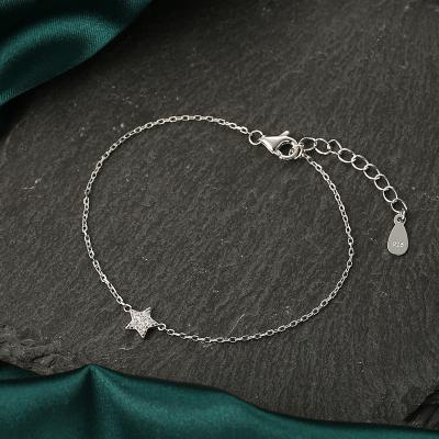 China CLASSIQUE Fashion Jewelry Women 2022 925 Sterling Silver Star Charm Bracelet For Woman Gift for sale