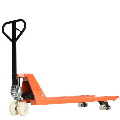 China Hotels 2 Ton Hydraulic Forklift Manual Forklift Loading And Unloading Hydraulic Forklift Hand Push Pallet Trailer for sale