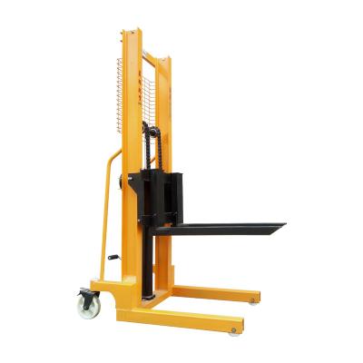 China Hotels Straddle Hydraulic Hand Lift Manual Pallet Stacker 1 Ton 2ton 1.6m Forklift for sale