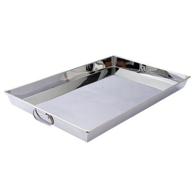 China Disposable Stainless steel baking tray, stainless steel tray rectangular baking equipment, hamburger or hot dog bun, baking tray for sale