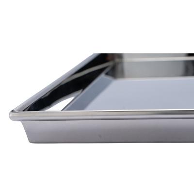 China Disposable Stainless steel tray rectangular baking equipment stainless steel cake pan  baking tray, , hamburger or hot dog bun, baking tray for sale