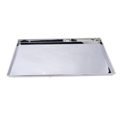 China Disposable Factory Stainless steel baking tray rectangular baking equipment hamburger or hot dog bun baking tray for sale