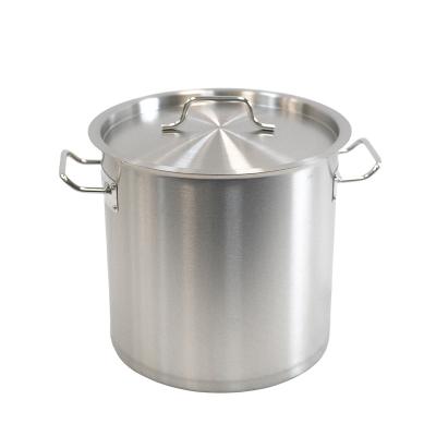 China Sustainable High Quality large Thickened Straight stainless steel stockpot soup pot soup pail for restaurant for sale