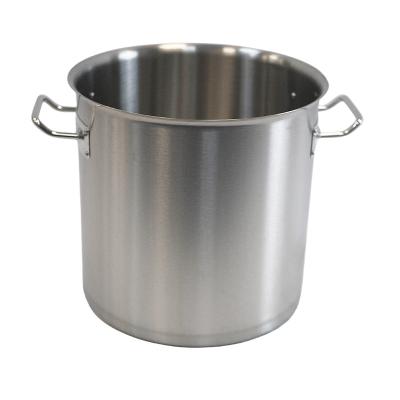 China Sustainable Factory Custom Large Thickened Straight Stainless Steel Stockpot Soup Pot Restaurant Soup Pail for sale