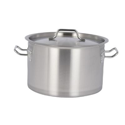 China Sustainable High Quality Custom Large Thickened Straight Stainless Steel Stockpot Soup Pot Soup Pail For Restaurant for sale