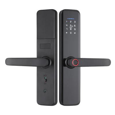 China multifunctional door lock for security protection unlock by remote control fingerprint IC card and mobile phone FBD-SL208 for sale