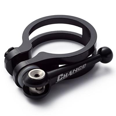 China AL7075+Ti QR Lever Bicycle Seat Clamp Bicycle Clamp AL7075 Made and Used Titanium Axle, Bike Handlebar Clamp for sale