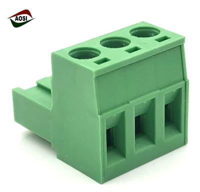 China 5.08mm pitch female type pluggable screw terminal block with flange ear FPC2.5-XX-508-01 for sale