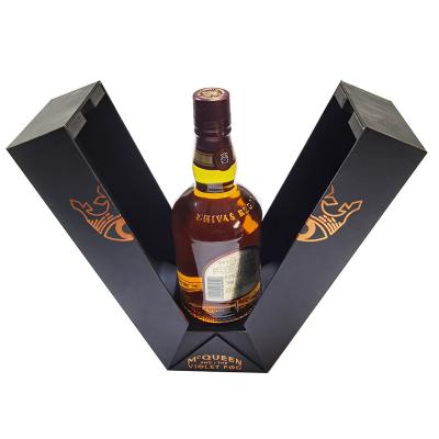 China Biodegradable Foam Premium Custom Equipment Whiskey Bottle Liquor Bottle Spirit Gift Wine Packaging Box for sale