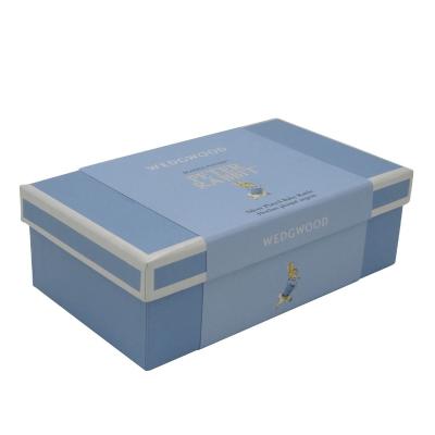 China Wholesale Materials Custom Color Dyed Lid Base Paper Recycled Two Piece Installed Gift Box With Belly Band for sale