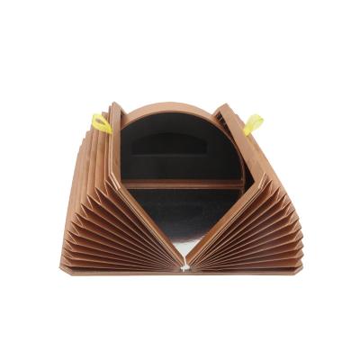 China Handmade Gold Flat Paper Magnet Tray Packaging Perfume Samples Box With Black EVA Packaging for sale