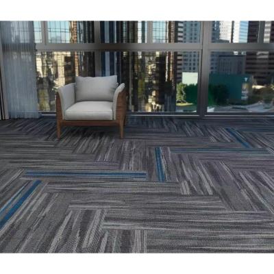 China Stain Resistant Quality Certified Rectangular Squares Carpet Tiles 100x25 Desk Mat for sale