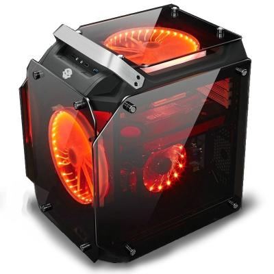 China With Fan King Kong ATX Computer Case With Fans LED Micro Horizontal Handle ATX PC Case for sale