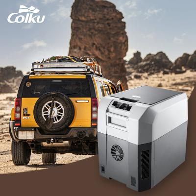 China Colku Car AC DC Solar Power Cooler Portable Cooler Box Fridge Cooler Fast Cooling Freezer For Travel Fishing Car Fridges for sale