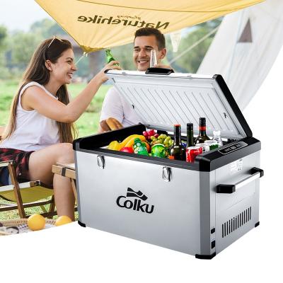 China High Efficiency New Design 60L Mini Refrigerator Camping Picnic Electric Large Capacity Cooler Portable Stable Box for sale