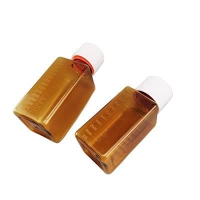 China 100ml 150ml Medicine CRC-Lid SQUARE Graduated Plastic Factory Medicine Bottle Liquid Solution Use Bottles SINCE 1993 for sale