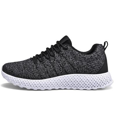 China New Football Leisure Running Sneakers Sweat-absorbent Flight Knitting Mesh Breathable Flat Sports Shoes for sale