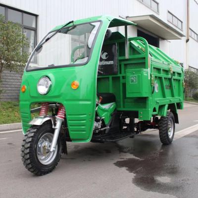 China Single Cargo Hood 110 Hygiene Vehicle 250CC Motorcycle Truck Big Wheel Tricycle For Adult Other Tricycles for sale