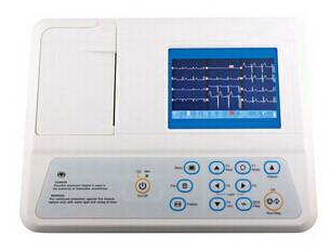 China Canal da máquina 3 de Ecg da ligação do Portable 12 do electrocardiógrafo de Digitas à venda