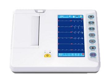 China Draagbaar Ecg-Monitorecg Controlesysteem met 800*480 7 duim LCD/40 Gevallen Opslag Te koop