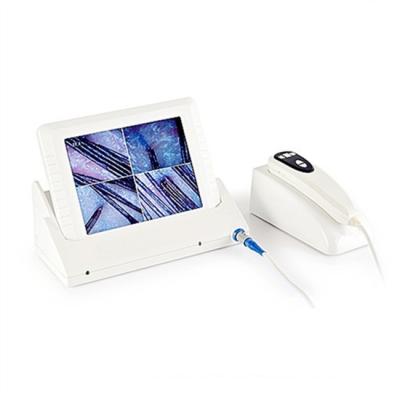 China Handheld Dermatoscope Facial Skin Moisture And Oil Analyzer Wifi Scalp Analyzer for sale